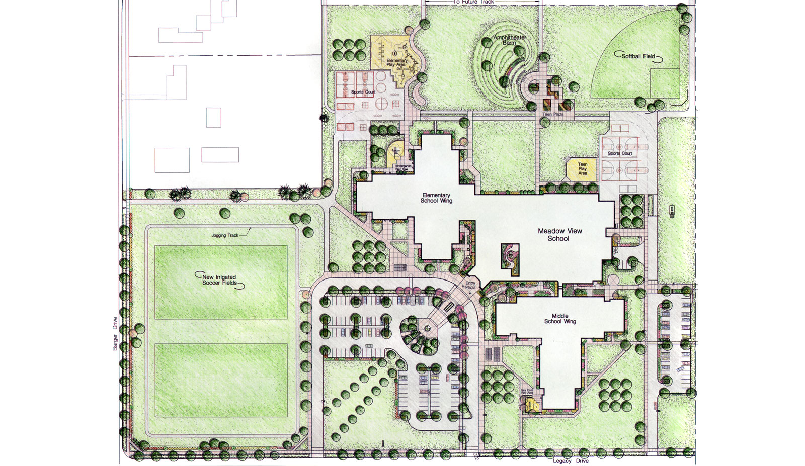 Meadow View K-8 School, Eugene, OR | Dougherty Landscape Architects